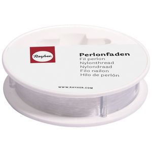 Rayher Hobby materialen Nylon hobby draad - wit - 0,7 mm x 25 meter