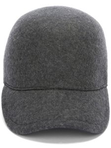 Jil Sander casquette en laine à logo brodé - Gris