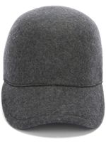 Jil Sander casquette en laine à logo brodé - Gris - thumbnail