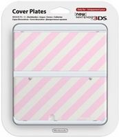 Cover Plate NEW Nintendo 3DS - Streep Roze - thumbnail