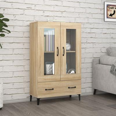 Hoge kast 70x31x115 cm bewerkt hout sonoma eikenkleurig