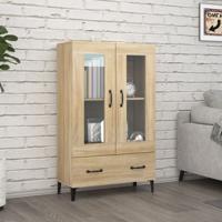 Hoge kast 70x31x115 cm bewerkt hout sonoma eikenkleurig