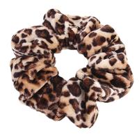 2 PC'S Velvet Leopard haar ring goud fluweel hoofdband Flanel haar band hairball haar Pocket bloem (fijne luipaard print)