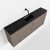 Toiletmeubel Mondiaz Ture | 120 cm | Meubelkleur Smoke | Eden wastafel Urban Midden | Zonder kraangat