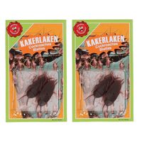 Nep dieren kakkerlakken 8x stuks van kunststof Nep dieren kakkerlakken 8x stuks van kunststof