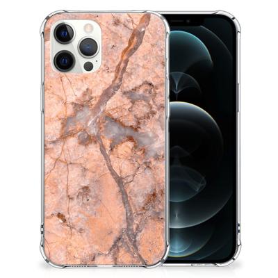 iPhone 12 Pro Max Anti-Shock Hoesje Marmer Oranje iPhone 12 Pro Max Anti-Shock Hoesje Marmer Oranje