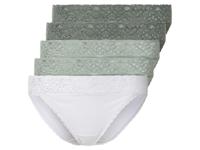 esmara 5 dames slips (XL (48/50), Wit/groen/mint) - thumbnail
