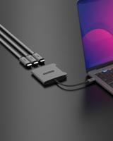 Sitecom AD-1018 interface hub USB 3.2 Gen 1 (3.1 Gen 1) Type-C Zwart, Grijs - thumbnail