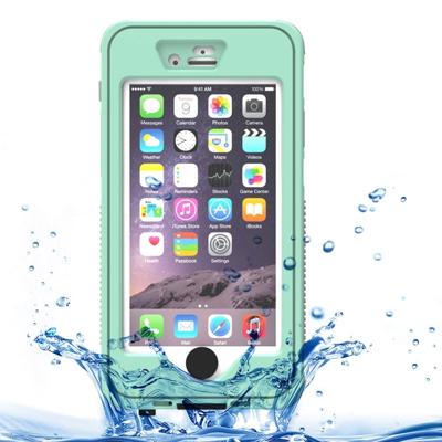 Waterdichte stofdicht Shockproof Crushproof Noctilucent beschermhoes met houder voor iPhone 6 & 6S(Green)
