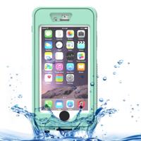 Waterdichte stofdicht Shockproof Crushproof Noctilucent beschermhoes met houder voor iPhone 6 & 6S(Green)