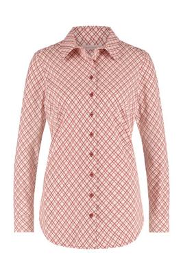 Poppy check blouse - baby pink/stone red - 06928