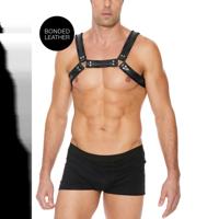 Ouch! by Shots Leren Bulldog Harnas met Gespen - L/XL