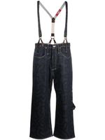 Junya Watanabe MAN pantalon droit à imprimé abstrait - Bleu Junya Watanabe MAN pantalon droit à imprimé abstrait - Bleu