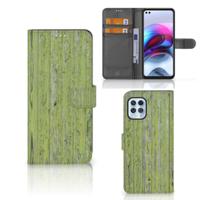 Motorola Moto G100 | Book Style Case | Green Wood