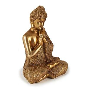 Arte r Boeddha beeld - zittend - polyresin - goud - 33 cm - binnen   -