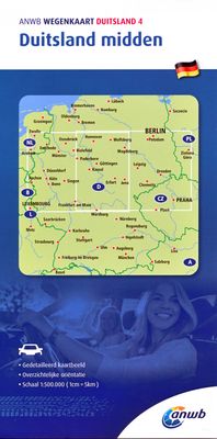 Wegenkaart - landkaart 4 Duitsland midden | ANWB Media Wegenkaart - landkaart 4 Duitsland midden | ANWB Media