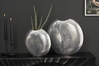 Elegante vazen set van 2 ORIENTAL 44cm zilver in hamerslagpatroon - 41542