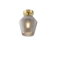 QAZQA Art Deco plafondlamp messing met smoke glas - Karce - thumbnail