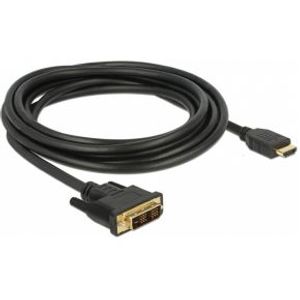DeLOCK 85585 video kabel adapter 3 m DVI HDMI Type A (Standaard) Zwart