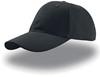 Atlantis AT614 Liberty Six Cap - Black - One Size