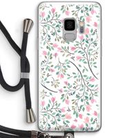 Sierlijke bloemen: Samsung Galaxy S9 Transparant Hoesje met koord