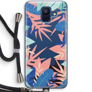 Tropisch: Samsung Galaxy A6 (2018) Transparant Hoesje met koord