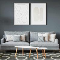 VidaXL Muurverf grijs 2,5 l wandprint