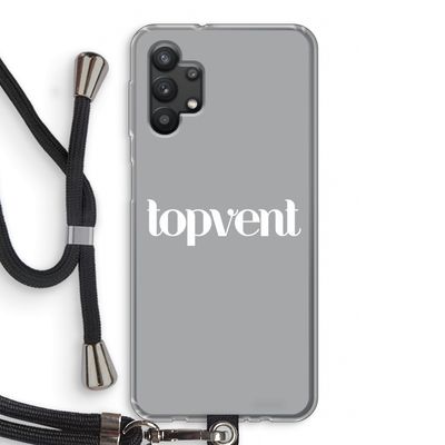Topvent Grijs Wit: Samsung Galaxy A32 5G Transparant Hoesje met koord
