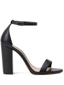 Schutz sandales en cuir Gisele à bout ouvert 105 mm - Noir