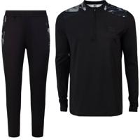 Cruyff Zircon Trainingspak 1/4-Zip Zwart Cruyff Zircon Trainingspak 1/4-Zip Zwart