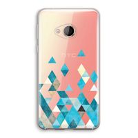 Gekleurde driehoekjes blauw: HTC U Play Transparant Hoesje
