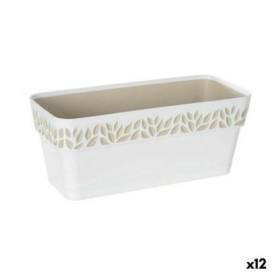 Plantenbak Stefanplast 94370 Cloe Wit Plastic 13,3 x 12,3 x 29,3 cm (12 Stuks)