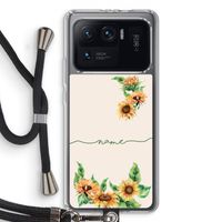 Zonnebloemen: Xiaomi Mi 11 Ultra Transparant Hoesje met koord