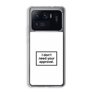 Don't need approval: Xiaomi Mi 11 Ultra Transparant Hoesje