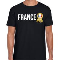 Verkleed T-shirt voor heren - France - zwart - voetbal supporter - themafeest - Frankrijk - thumbnail