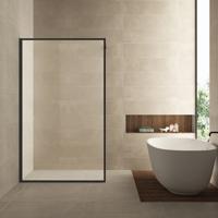 Wiesbaden Square Inloopdouche 90x200 cm - Nano Coating - Helder Glas/Mat Zwart