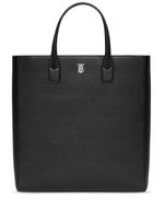 Burberry sac cabas en cuir à motif monogrammé - Noir