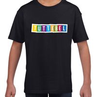 Tuttebel fun tekst t-shirt zwart kids - thumbnail