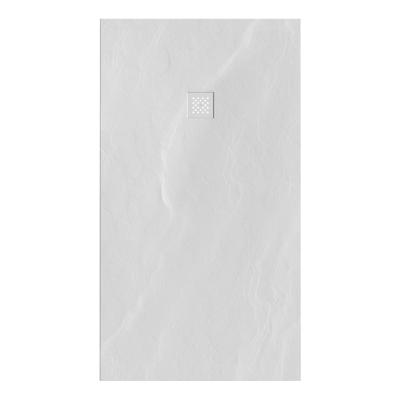 Douchebak Sanitop Just Creating Relievo Crag 100x180 cm Mat Wit Brauer