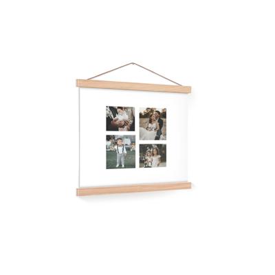 Gepersonaliseerde poster met houten posterhanger 30x30