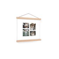 Gepersonaliseerde poster met houten posterhanger 30x30