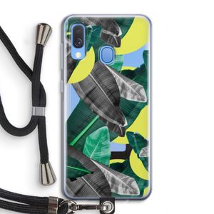 Fantasie jungle: Samsung Galaxy A40 Transparant Hoesje met koord