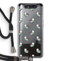 Vogeltjes: Samsung Galaxy A80 Transparant Hoesje met koord
