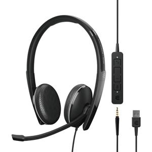 EPOS neu On Ear headset Telefoon Kabel Stereo Zwart Noise Cancelling Volumeregeling, Microfoon uitschakelbaar (mute)