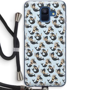 Zeemeermin: Samsung Galaxy A6 (2018) Transparant Hoesje met koord