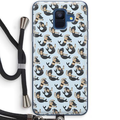 Zeemeermin: Samsung Galaxy A6 (2018) Transparant Hoesje met koord