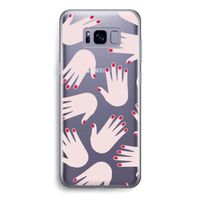 Hands pink: Samsung Galaxy S8 Transparant Hoesje