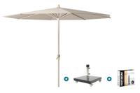 Platinum Riva stokparasol 3 m. rond - Sandstone met Granada voet en hoes