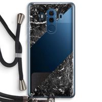 Zwart marmer: Huawei Mate 10 Pro Transparant Hoesje met koord