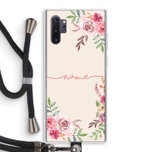 Rozen: Samsung Galaxy Note 10 Plus Transparant Hoesje met koord